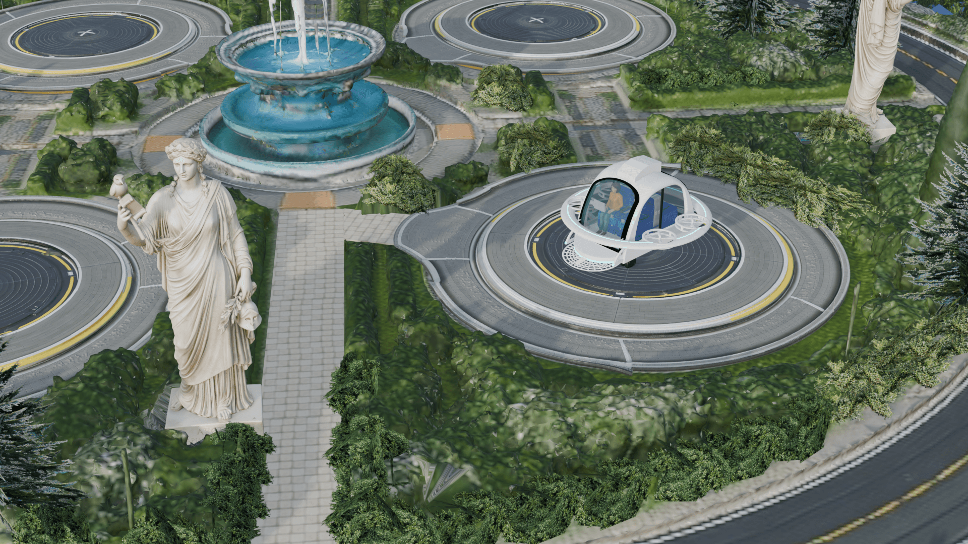 Future flyer concept cockpit view